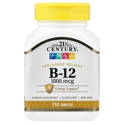 21st Century, B-12, Prolonged Release, 1,000 mcg, 110 Tablets