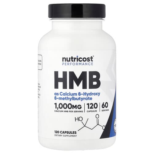 Nutricost, Performance, HMB, 120 Capsules (500 mg per Capsule)