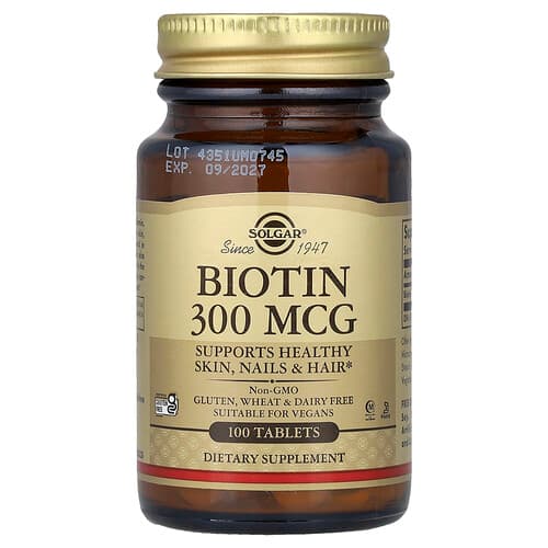 Solgar, Biotin, 300 mcg, 100 Tablets