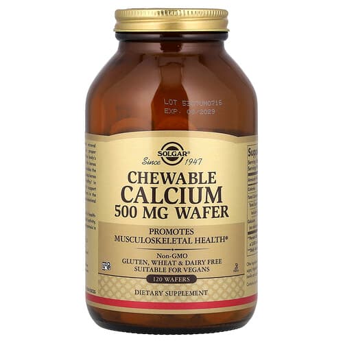 Solgar, Chewable Calcium, 120 Wafers (500 mg per Wafer)