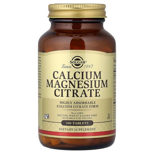 Solgar, Calcium Magnesium Citrate, 100 Tablets