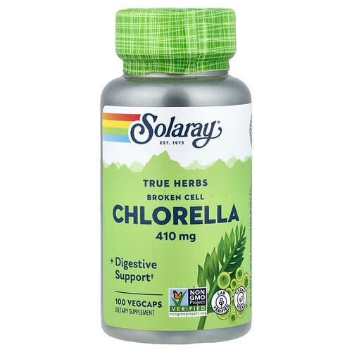 Solaray, True Herbs, Broken Cell Chlorella, 410 mg, 100 VegCaps