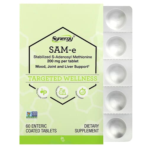 Vitacost, Synergy®, SAM-e, 200 mg, 60 Enteric Coated Tablets