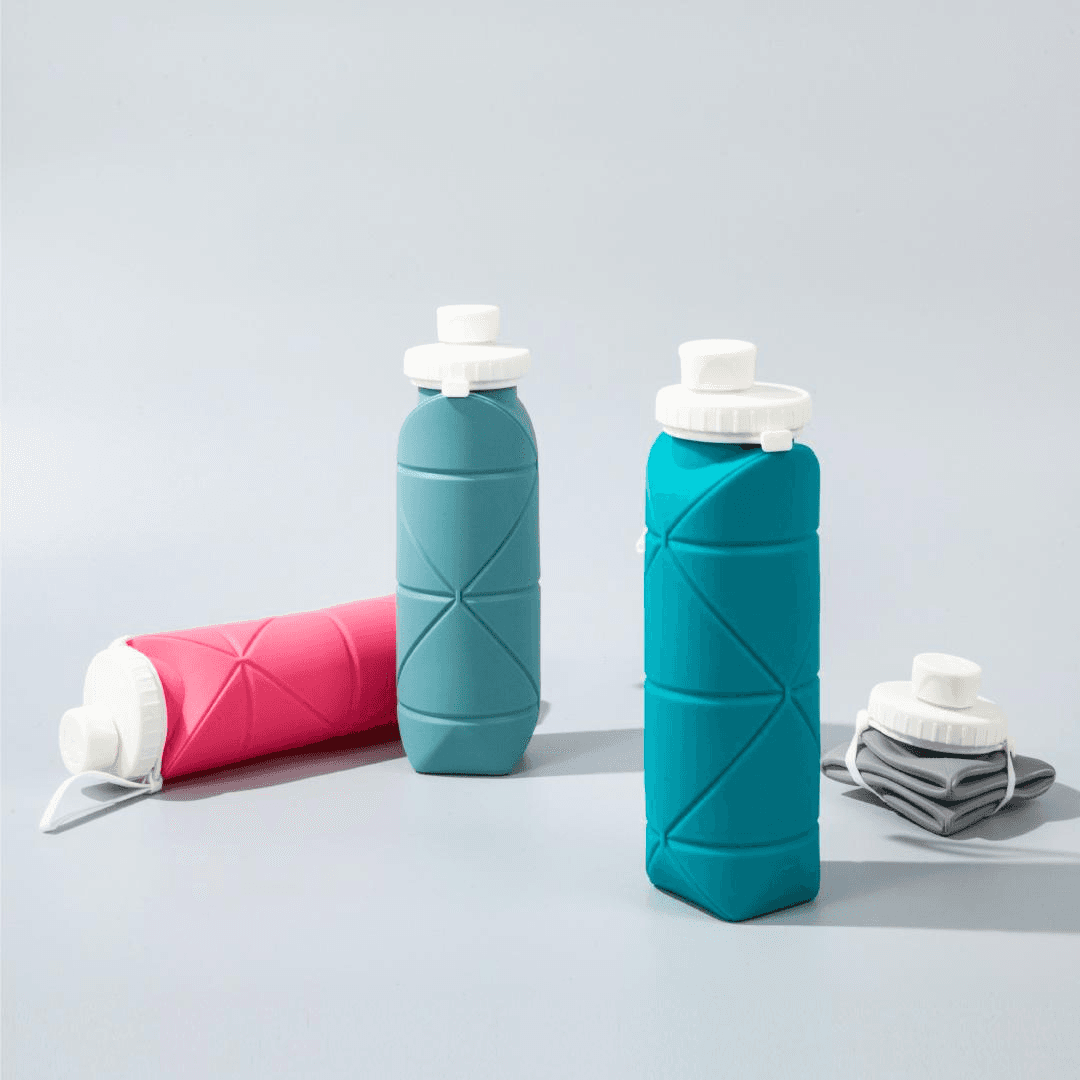 xiaomi youpin Folding water cup silicone sports picnic cup portable mountaineering outdoor anti-fall high temperature resistant kettle 600mL